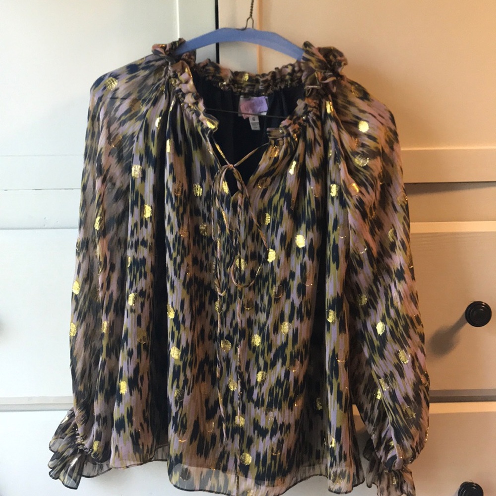 Milly Sz 6 silk print top